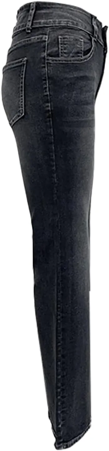 High-Waisted Wide-Leg Jeans for Women Stylish Loose Fit Classic Design Casual Denim Pants Street Washed Denim Trouser