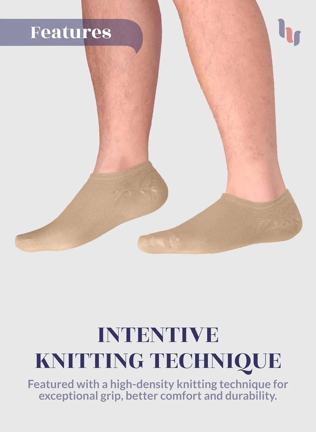 Hugh Ugoli Men Bamboo No Show Socks, Non Slip, Soft,Thin, Low Cut, Seamless Toe, Shoe Size: 11-13/8-11 6&12 Pairs