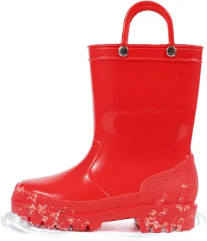 HugRain Toddler Kids Lightweight Adorable Rain Boots
