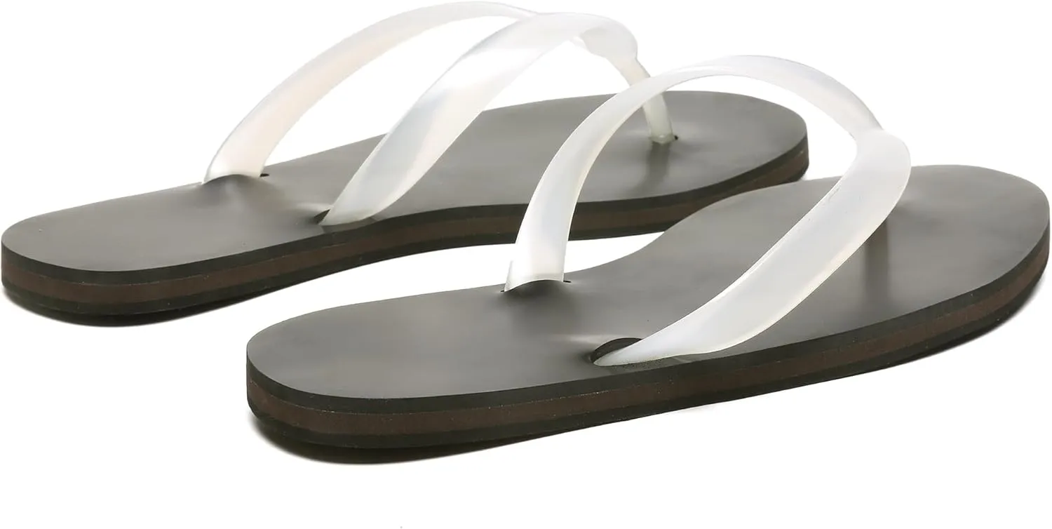 Jelly Beach Flip Flop for Women Clear Sandals Jelly Slides Shoes
