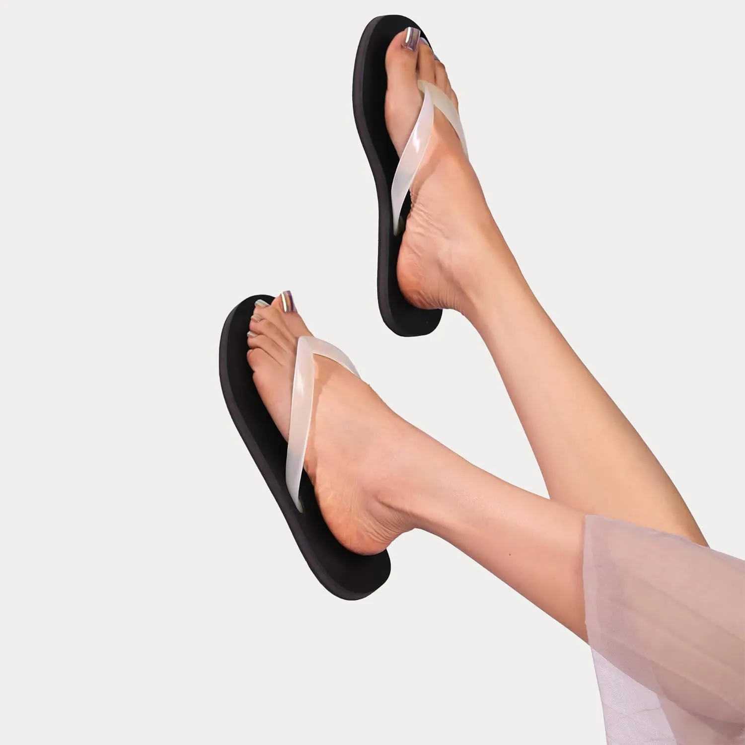 Jelly Beach Flip Flop for Women Clear Sandals Jelly Slides Shoes