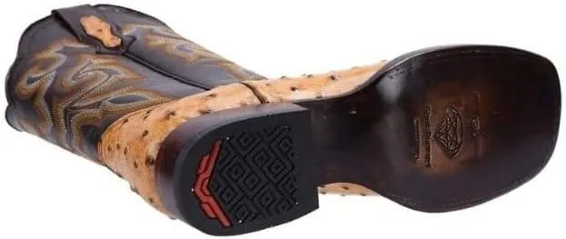 Joe Boots Western Boots For Men Ostrich Print Leather 701