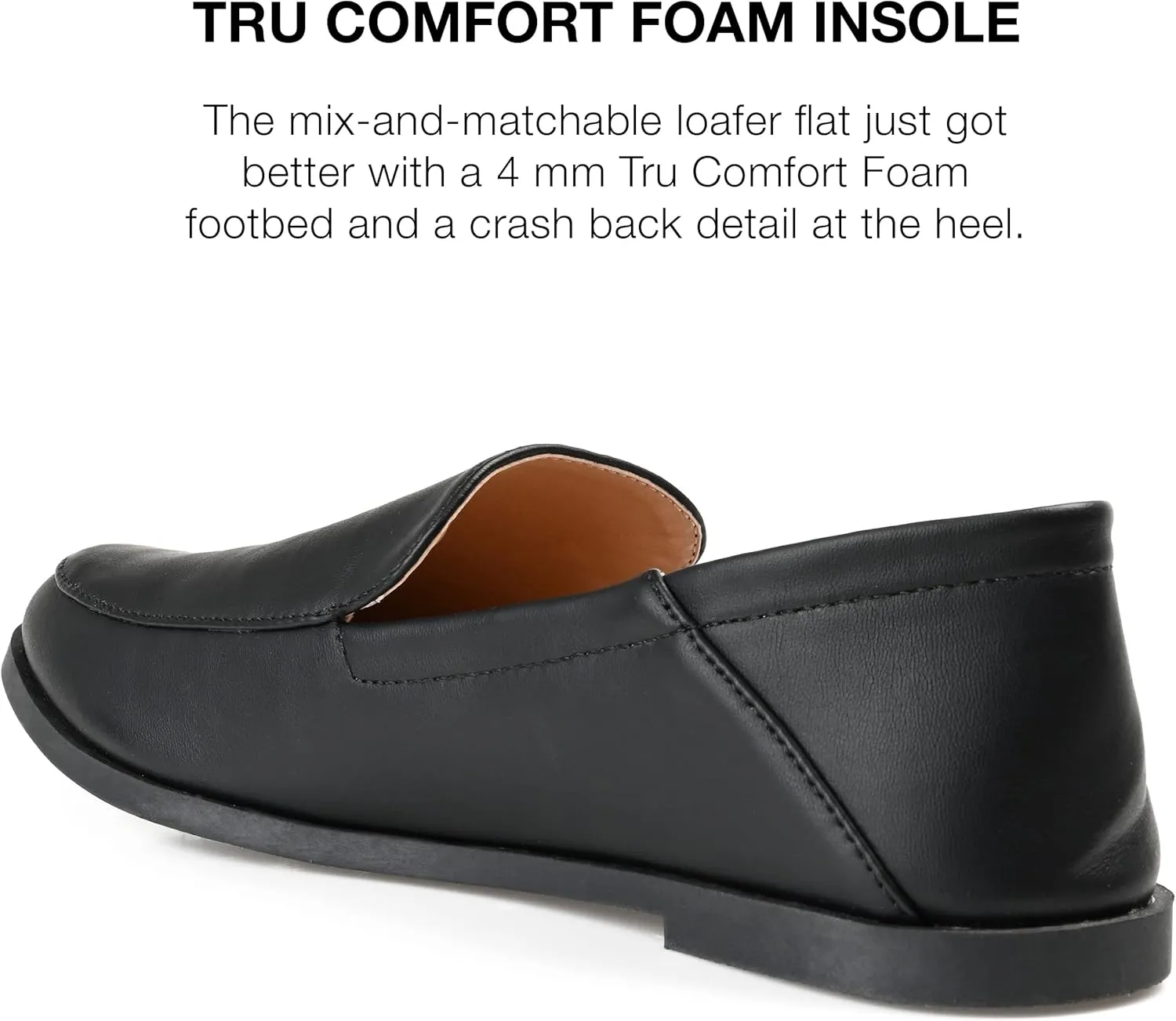 Journee Collection Womens Corinne Faux Leather Slip On Loafers