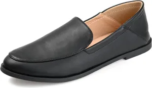 Journee Collection Womens Corinne Faux Leather Slip On Loafers
