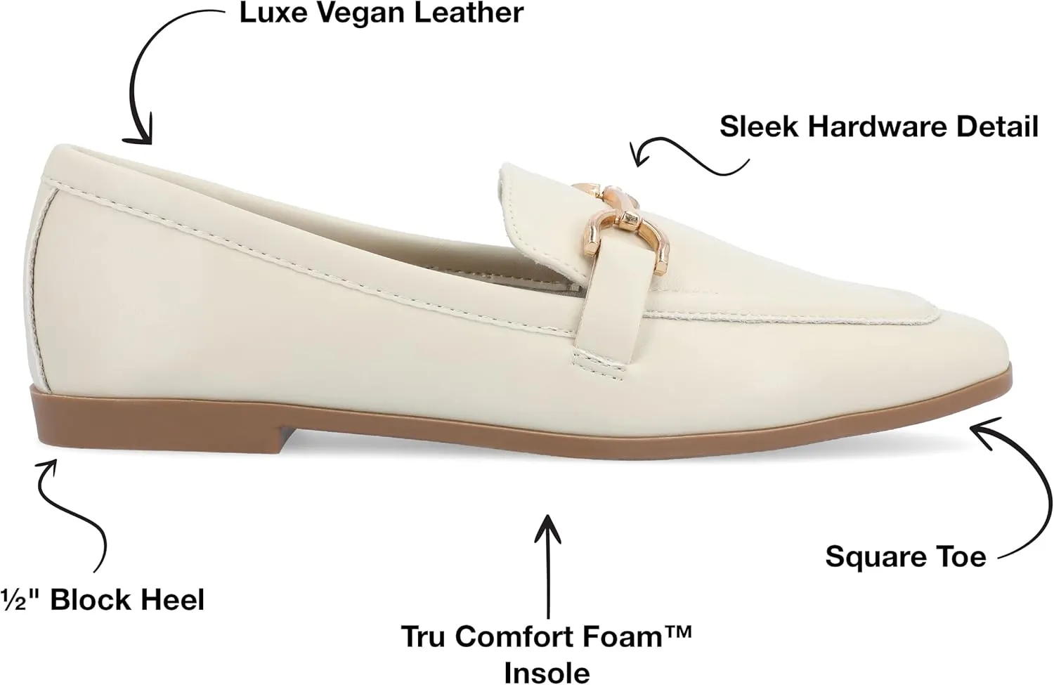 Journee Collection Womens Mizza Faux Leather Slip On Loafers