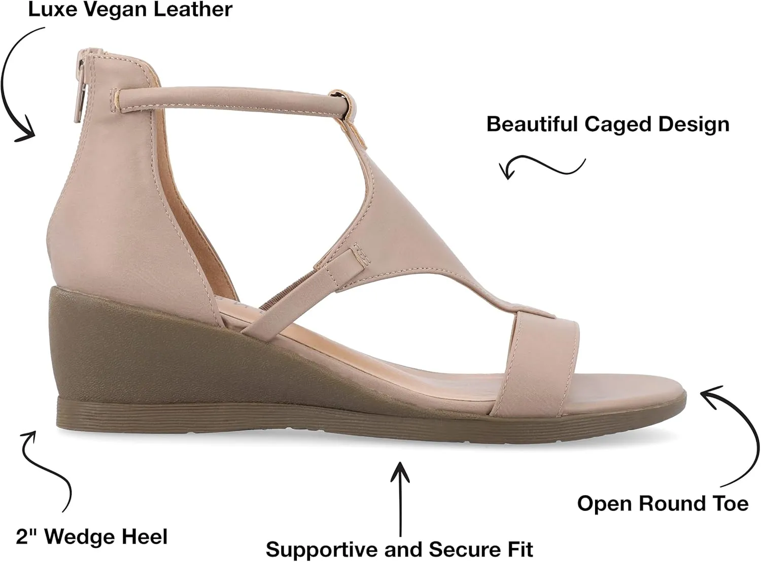 Journee Collection Women's Trayle Wedge Sandals