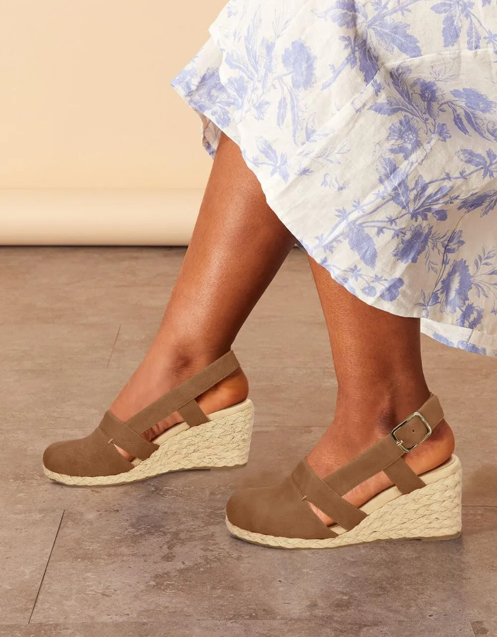 Juliet Holy Womens Wedges Sandals Platform Espadrilles Slingback Closed-toe Clogs Sandals