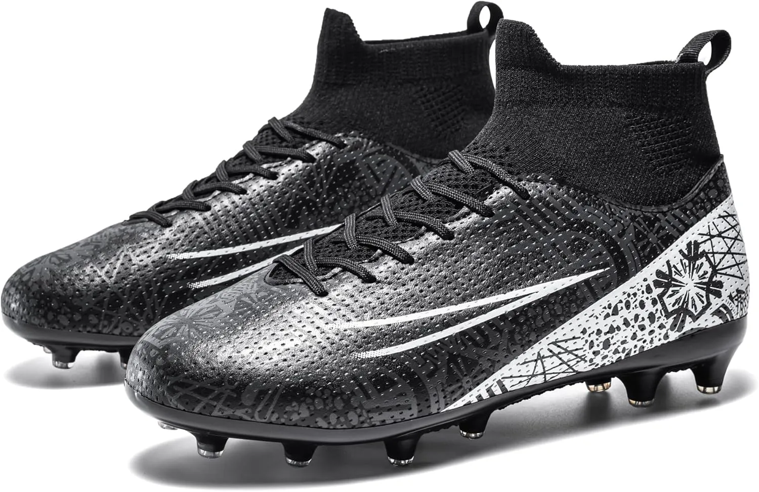 Kids Soccer Cleats Boys Girls Firm Ground Professional Athletic Outdoor Football Shoes