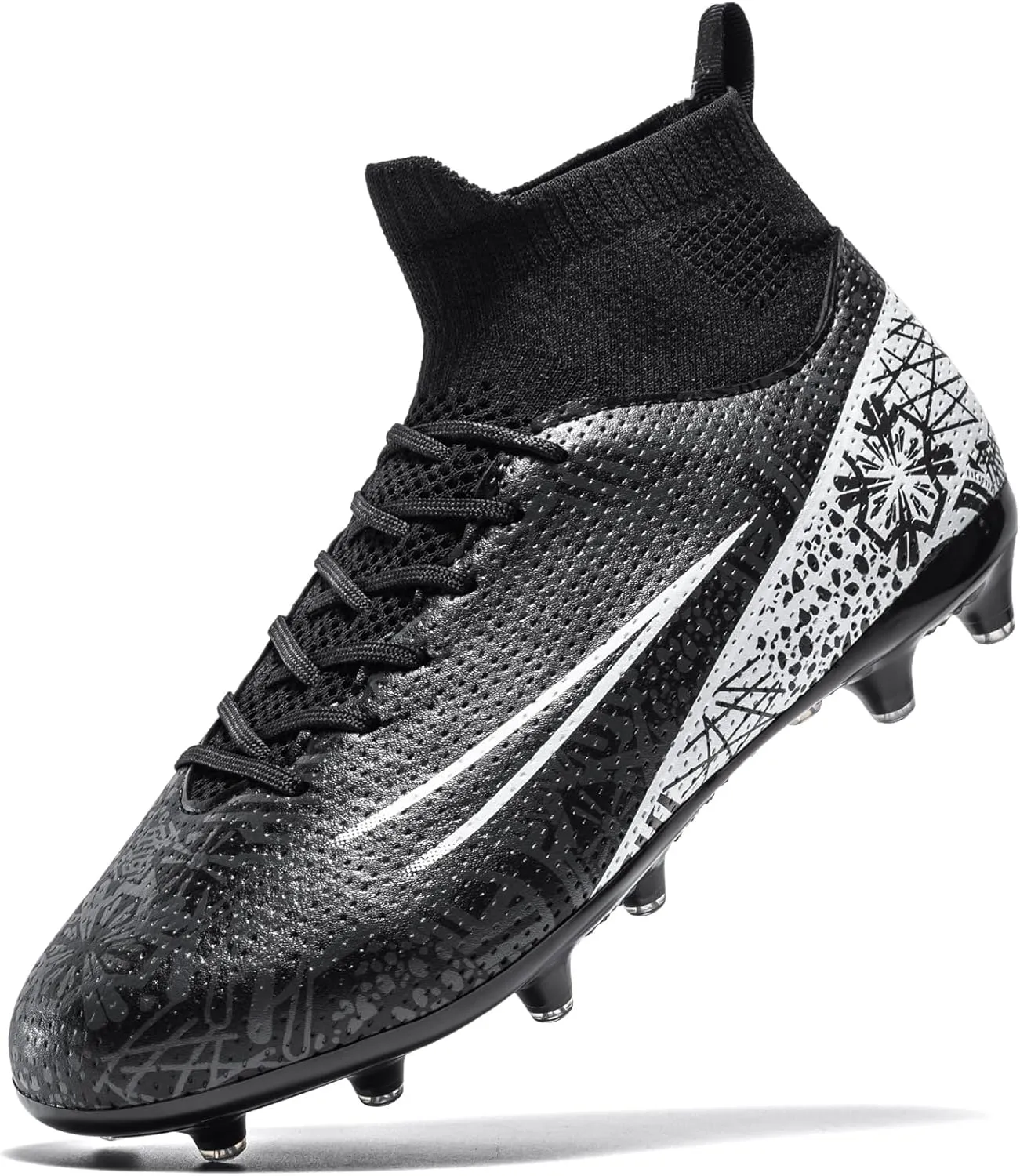 Kids Soccer Cleats Boys Girls Firm Ground Professional Athletic Outdoor Football Shoes