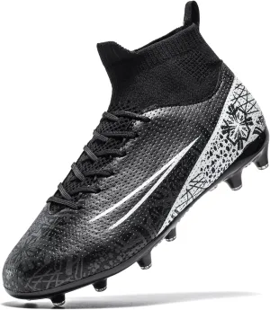 Kids Soccer Cleats Boys Girls Firm Ground Professional Athletic Outdoor Football Shoes