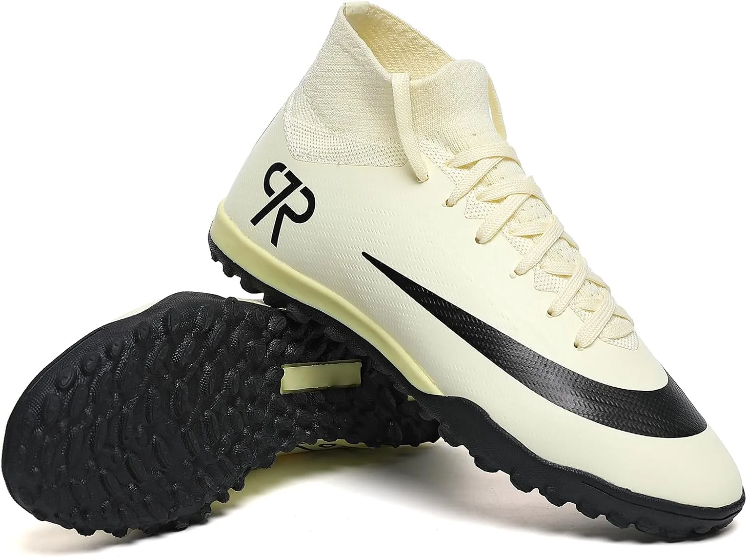 Kids Soccer Shoes Indoor Futsal Turf Big Boys Soccer Cleats Youths TF High-Top Football Boots for Athletic Training Academy TF
