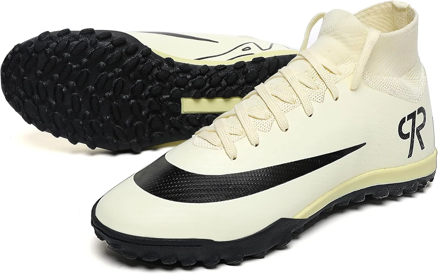 Kids Soccer Shoes Indoor Futsal Turf Big Boys Soccer Cleats Youths TF High-Top Football Boots for Athletic Training Academy TF