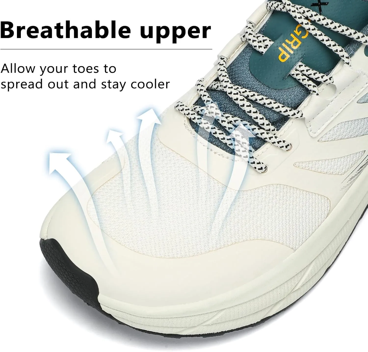 Kricely Men's Trail Running Shoes Wide Toe Box Shoes for Men Walking Sneakers