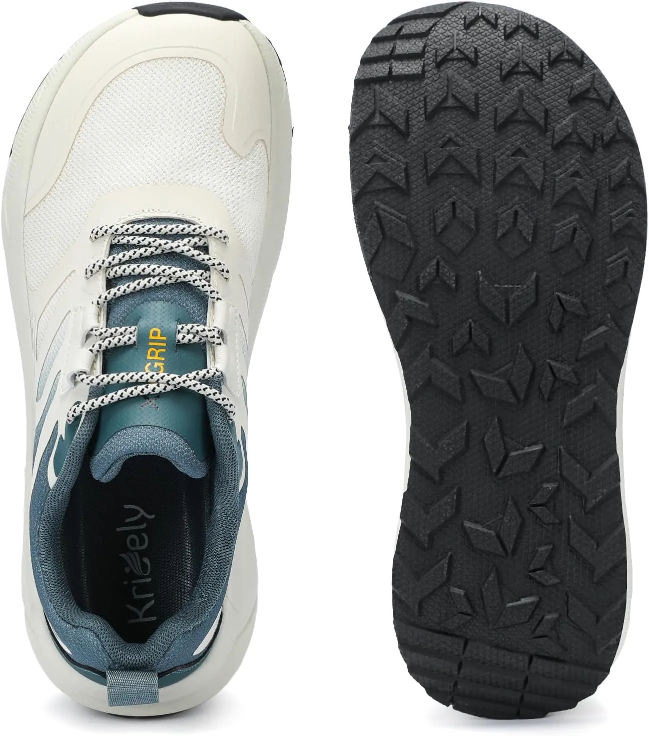 Kricely Men's Trail Running Shoes Wide Toe Box Shoes for Men Walking Sneakers
