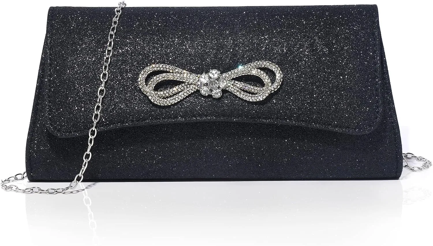 Labair Womens Evening Bag Sparkly Bow Clutch Purse Wedding Prom Formal Purses Party Cocktail Handbags.