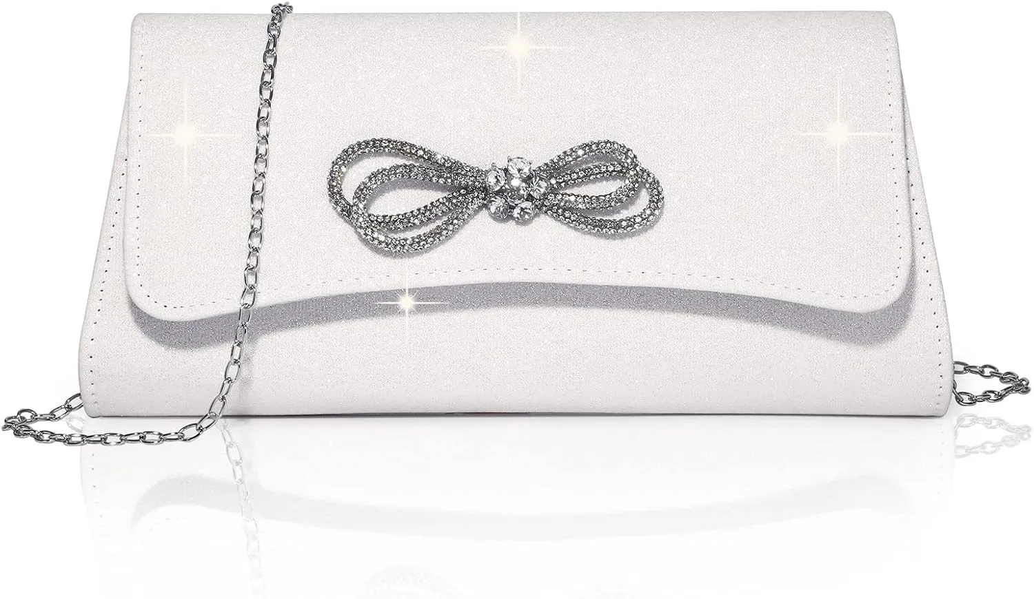 Labair Womens Evening Bag Sparkly Bow Clutch Purse Wedding Prom Formal Purses Party Cocktail Handbags.