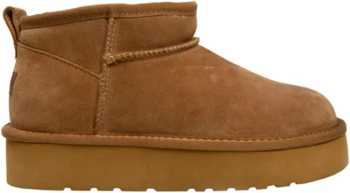 Lamo Women's Ellie Platform Boots for Women | Comfortable Cirrus Footbed System™ Platform Shoes for Women | Ankle Boot Faux Fur Lining, NeverWet® Water and Stain Resistant Boot