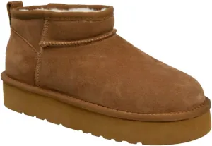 Lamo Women's Ellie Platform Boots for Women | Comfortable Cirrus Footbed System™ Platform Shoes for Women | Ankle Boot Faux Fur Lining, NeverWet® Water and Stain Resistant Boot