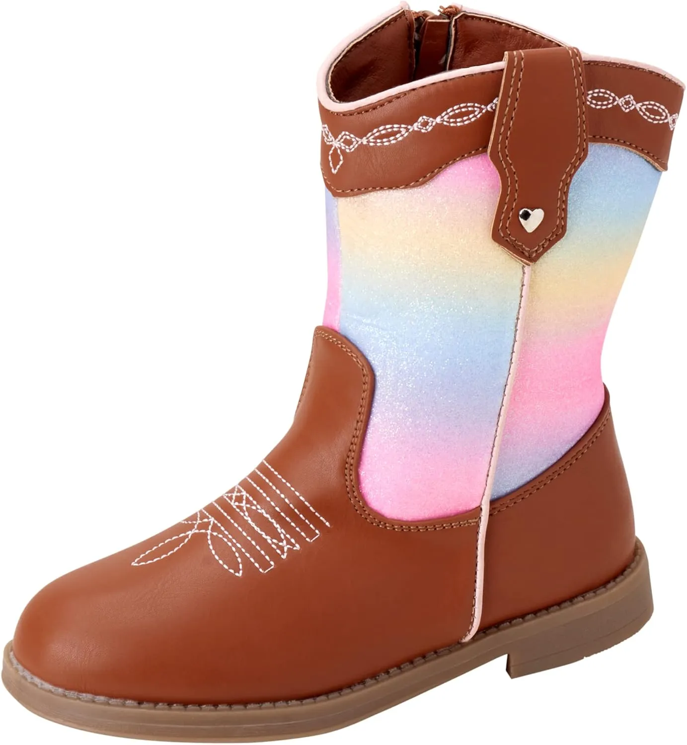 Laura Ashley Girls' Cowgirl Boots - Western Glitter Cowboy Boots (Toddler/Little Girl)