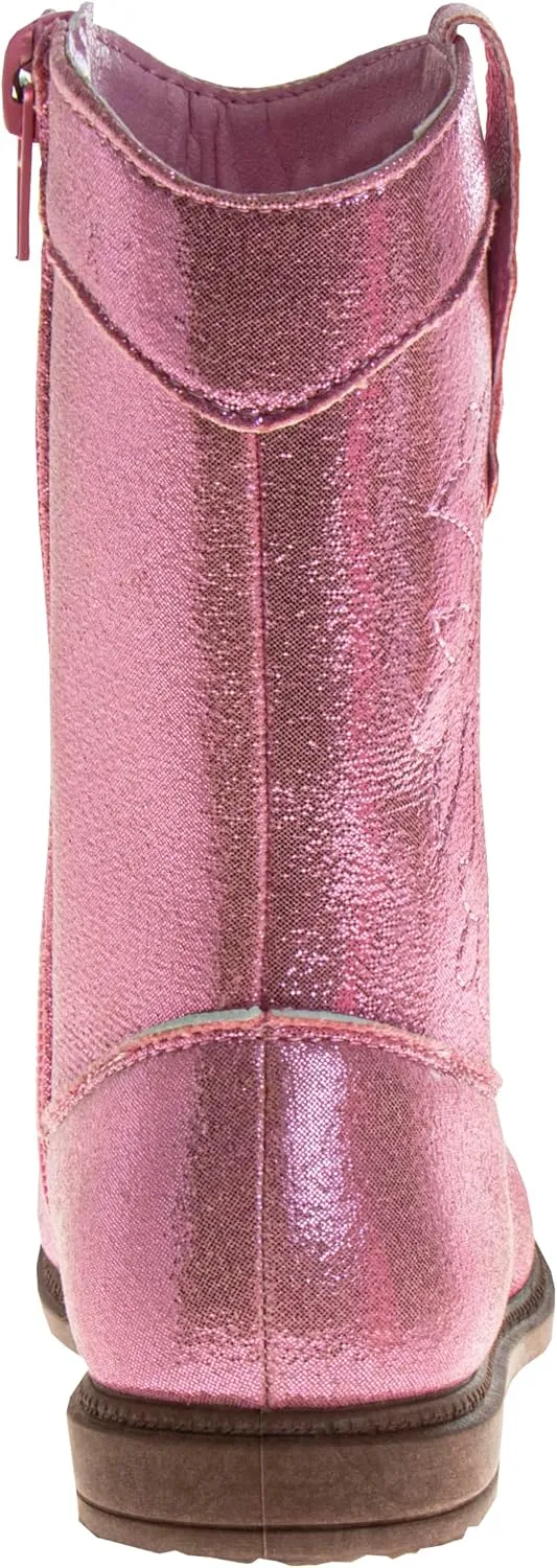Laura Ashley Girls' Cowgirl Boots - Western Glitter Cowboy Boots (Toddler/Little Girl)