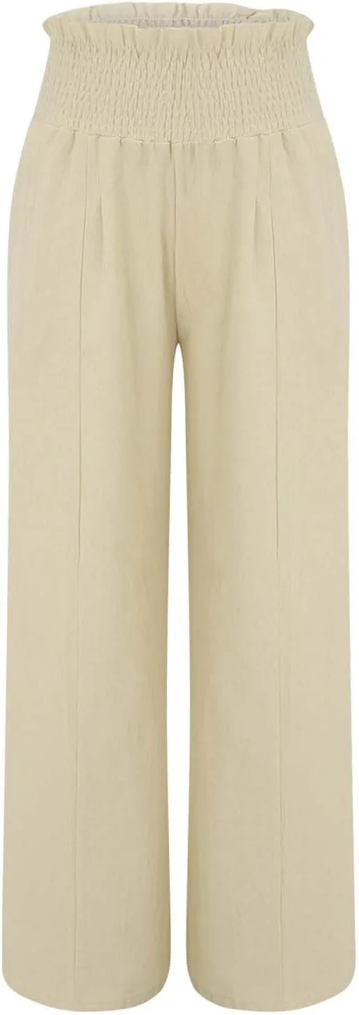 Linen Cargo Pants Women Summer Linen Pants Pants Wide Leg Long Pant Trousers with Pocket Womens Linen Pants Straight Leg