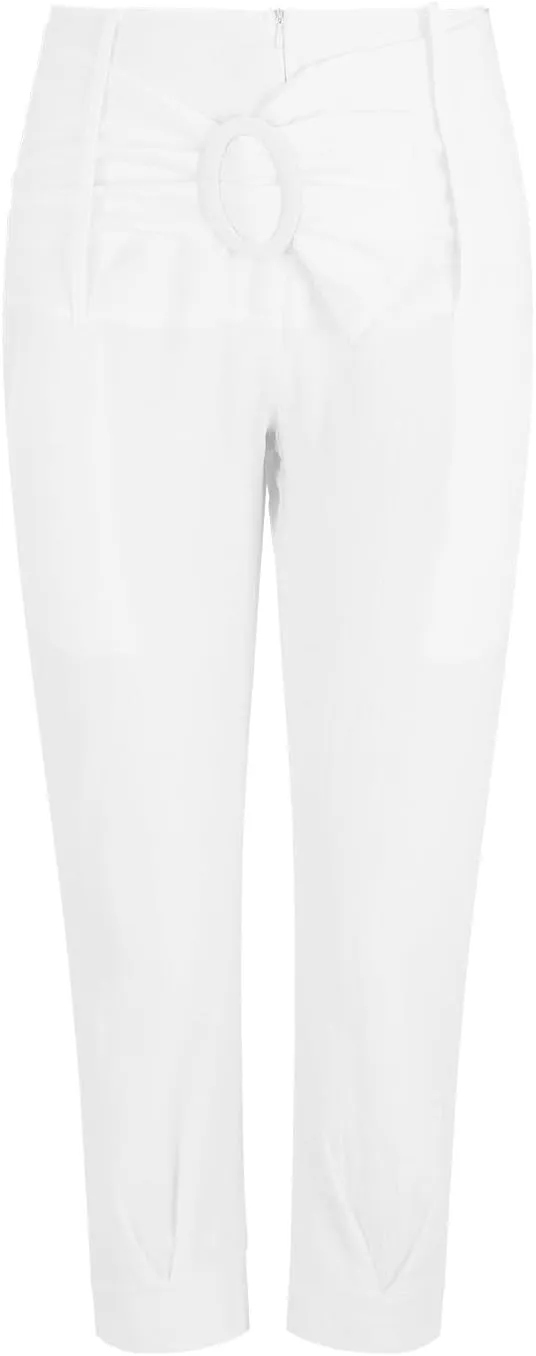 Linen Pants for Women Plus Size Linen Pants Ankle Cropped Trouser with Pockets Linen Pull On Pants for Women
