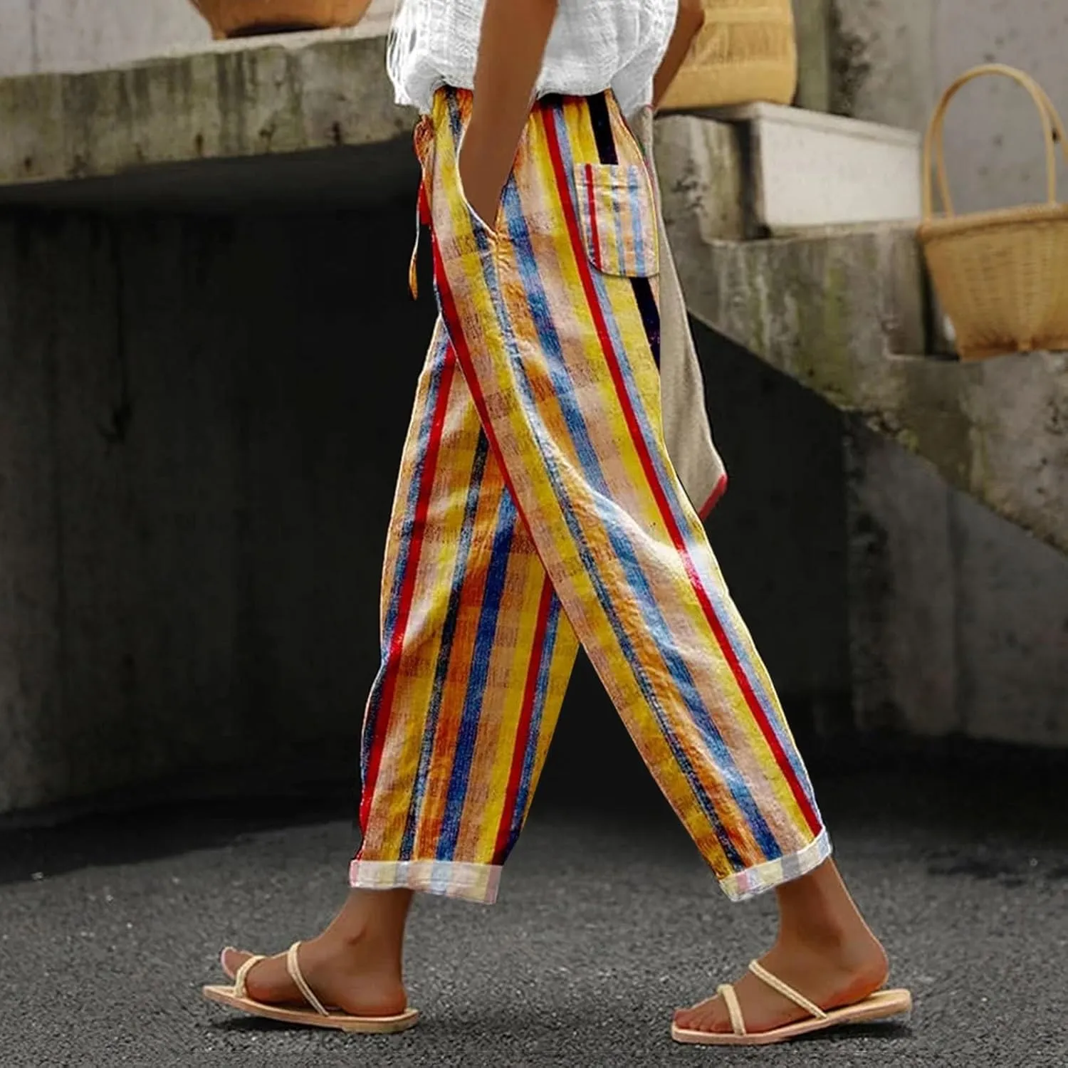 Linen Pants Women White Linen for Women Pan Linen Slacks for Women