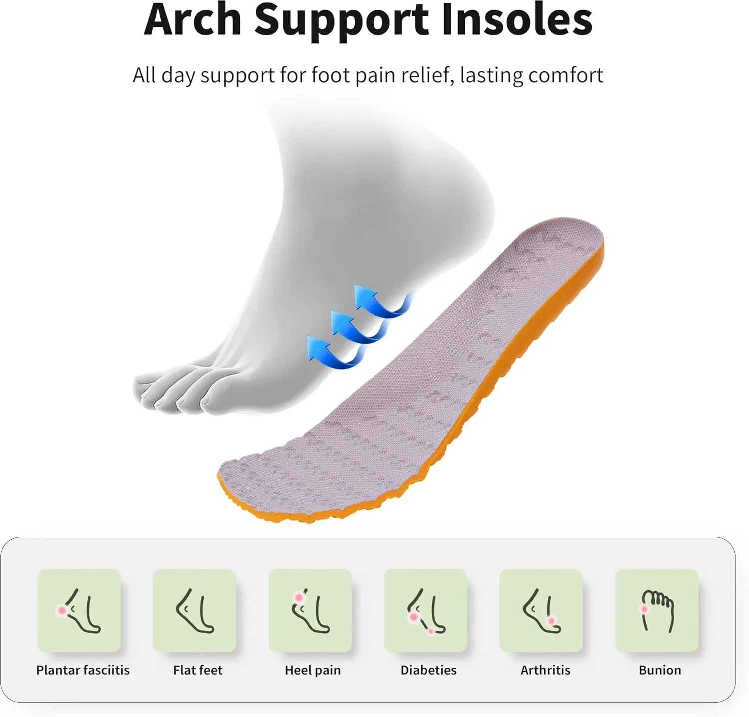 MAFEKE Womens Wide Toe Box Running Shoes Air Arch Support Tennis Athletic Sneakers Orthotic Walking Shoes for Plantar Fasciitis Pain Relief US 6-11