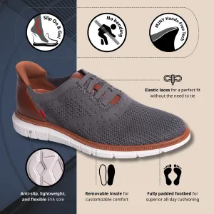 Marc Joseph New York Mens Hands Free Slip On Casual Dress Sneakers Mesh Oxfords Lightweight Breathable Walking Shoes
