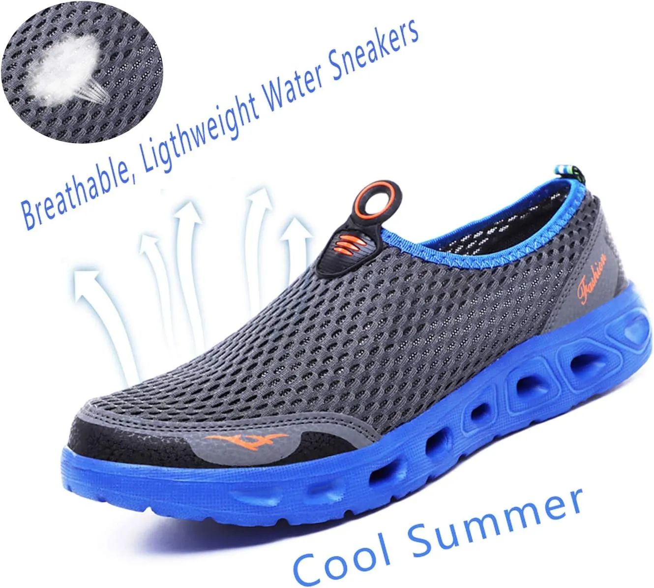 Men Women Quick Dry Water Shoes Slip-on Aqua Sport Walking Shoes