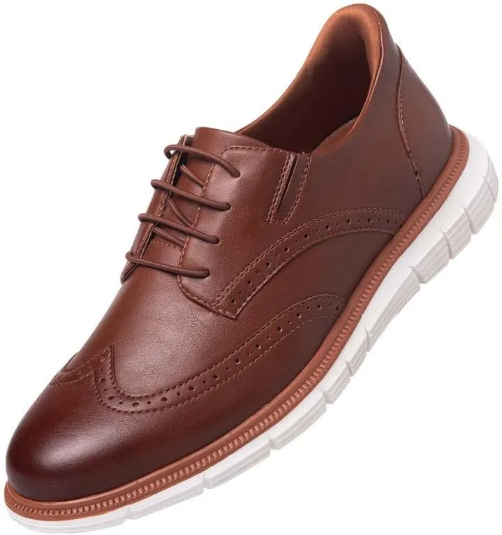 Mens Hands Free Slip On Wingtip Oxford Shoes Business Formal Derby Lightweight Sneakers