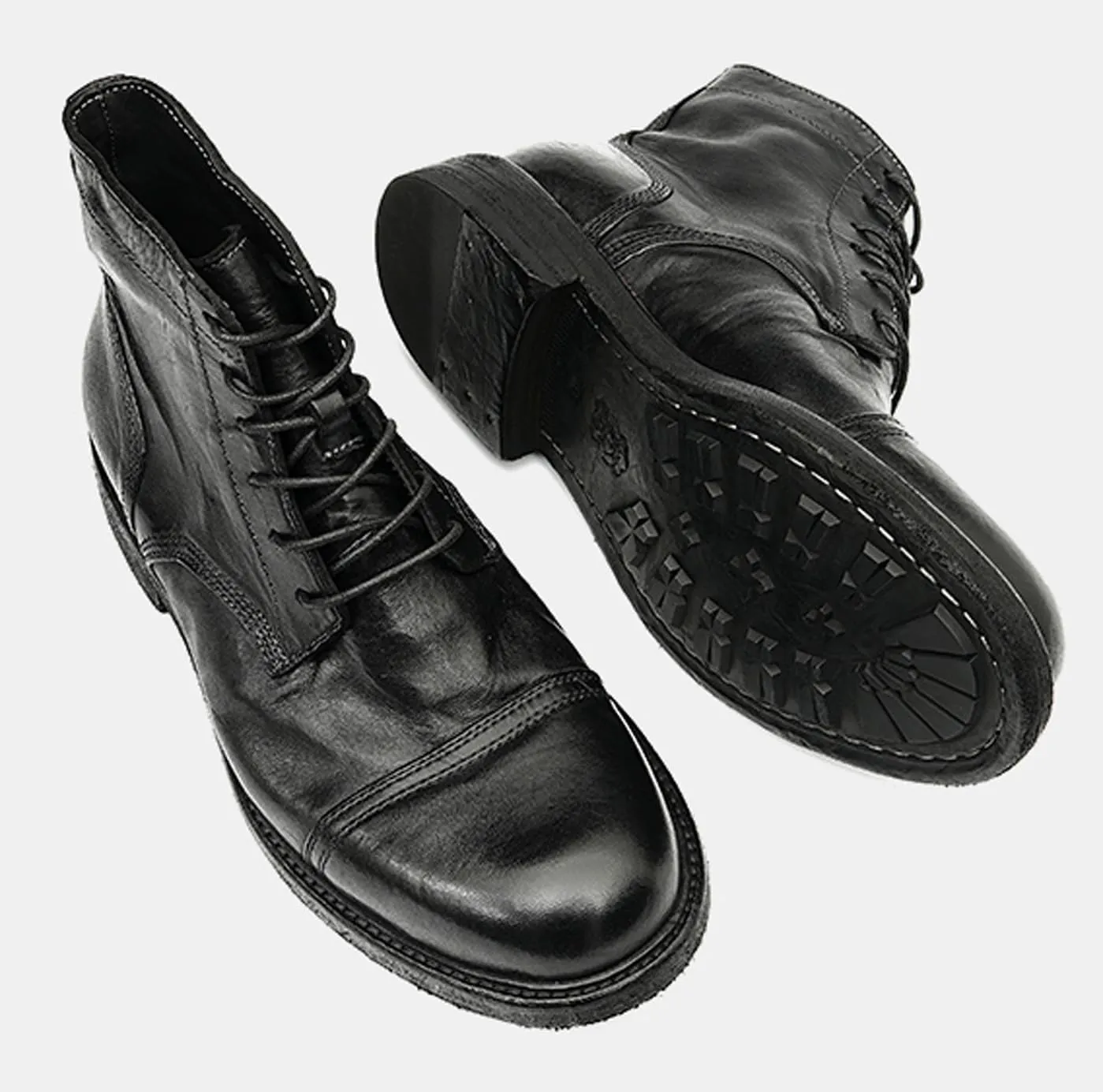 Mens Oxfords Boots Formal Dress Genuine Leather Cap Toe Ankle Boots Fashion Goodyear Handcrafted Lace Up Chelsea Boot Fashion Prom Wedding Business Casual Tuxedo Motorcycle Boots for Men