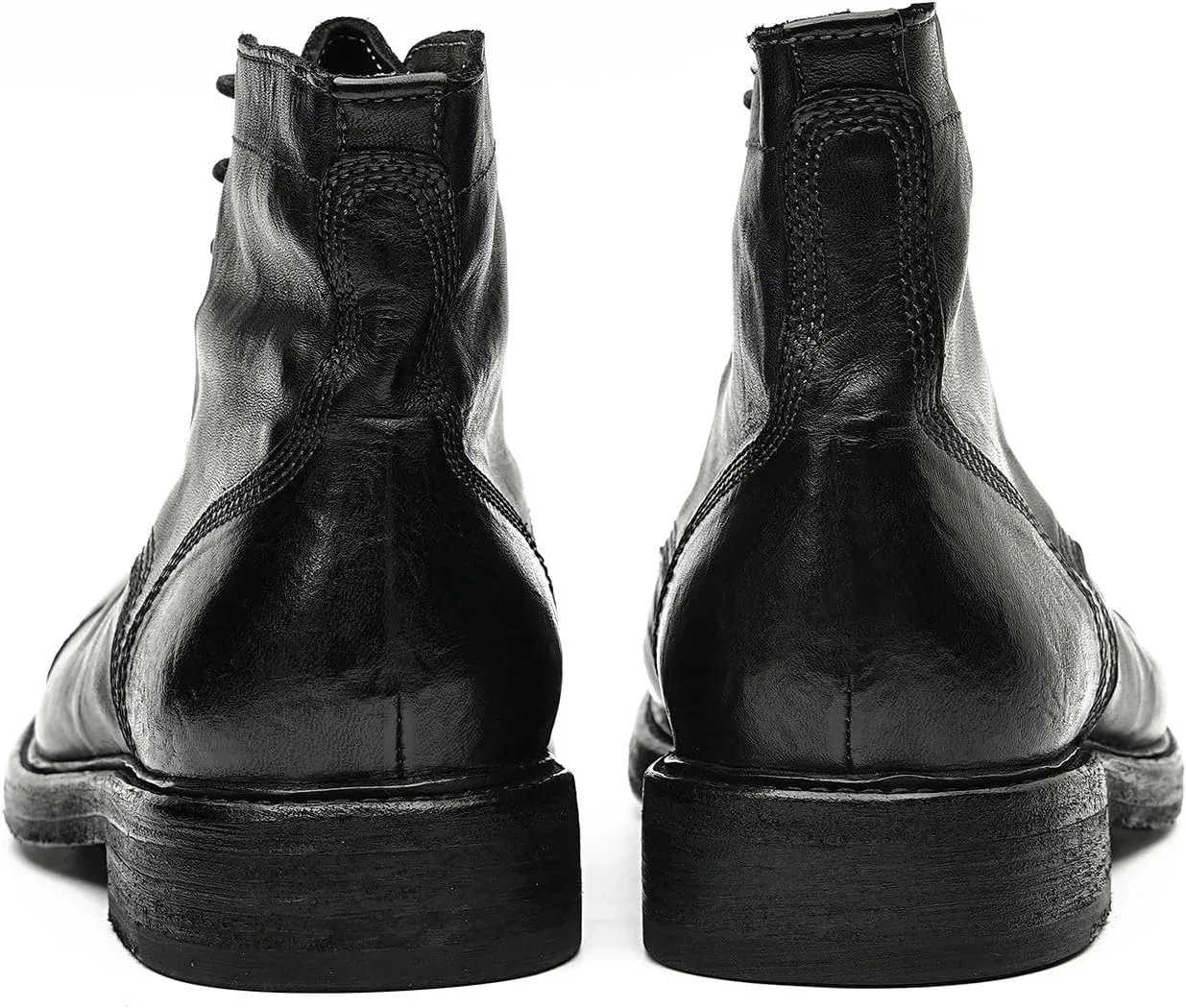 Mens Oxfords Boots Formal Dress Genuine Leather Cap Toe Ankle Boots Fashion Goodyear Handcrafted Lace Up Chelsea Boot Fashion Prom Wedding Business Casual Tuxedo Motorcycle Boots for Men