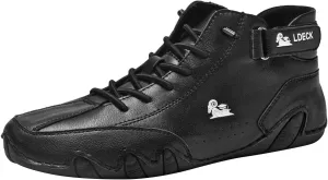 Mens Shoes High Top Lace Up Hook Loop Sport Shoes Casual Shoes Mens Plus Size Ankle Boots Flat Bottom Boots Men