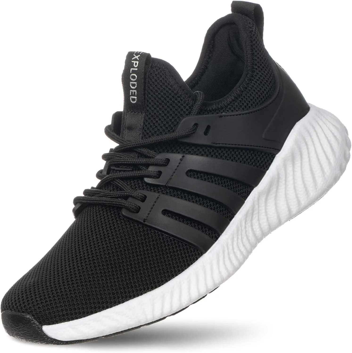 Mens Sneakers Walking Shoes - Memory Foam Athletic Tennis Running Workout Gym Ultra Lightweight Breathable Jogging Sports Shoes Slip on Casual Sneaker