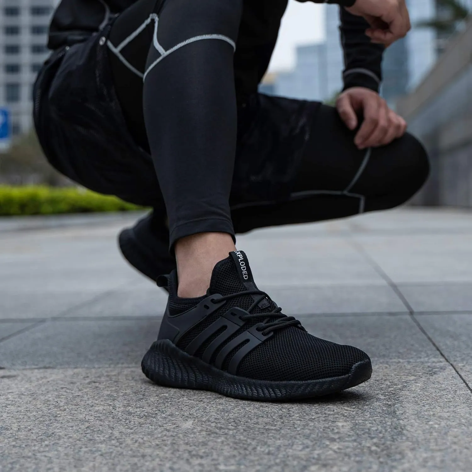 Mens Sneakers Walking Shoes - Memory Foam Athletic Tennis Running Workout Gym Ultra Lightweight Breathable Jogging Sports Shoes Slip on Casual Sneaker