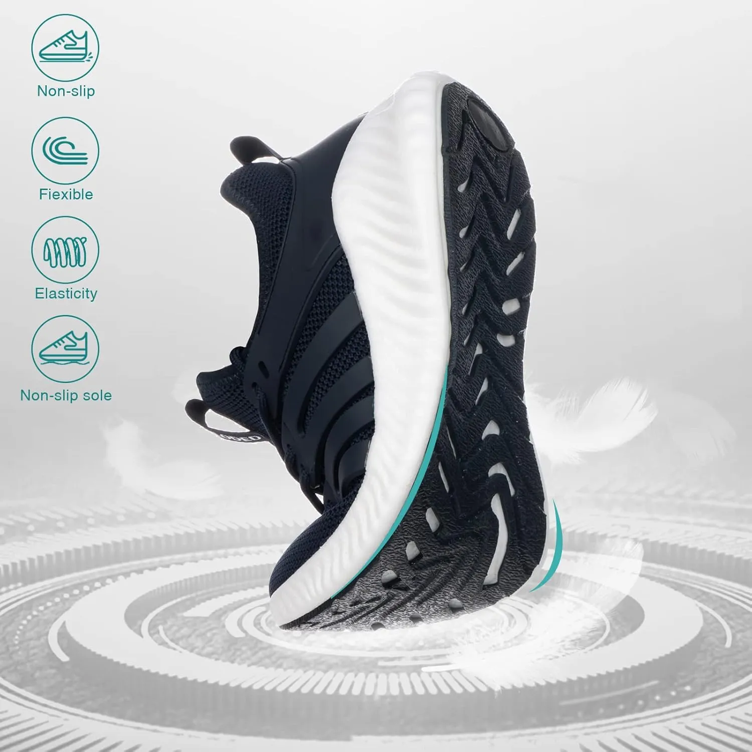 Mens Sneakers Walking Shoes - Memory Foam Athletic Tennis Running Workout Gym Ultra Lightweight Breathable Jogging Sports Shoes Slip on Casual Sneaker