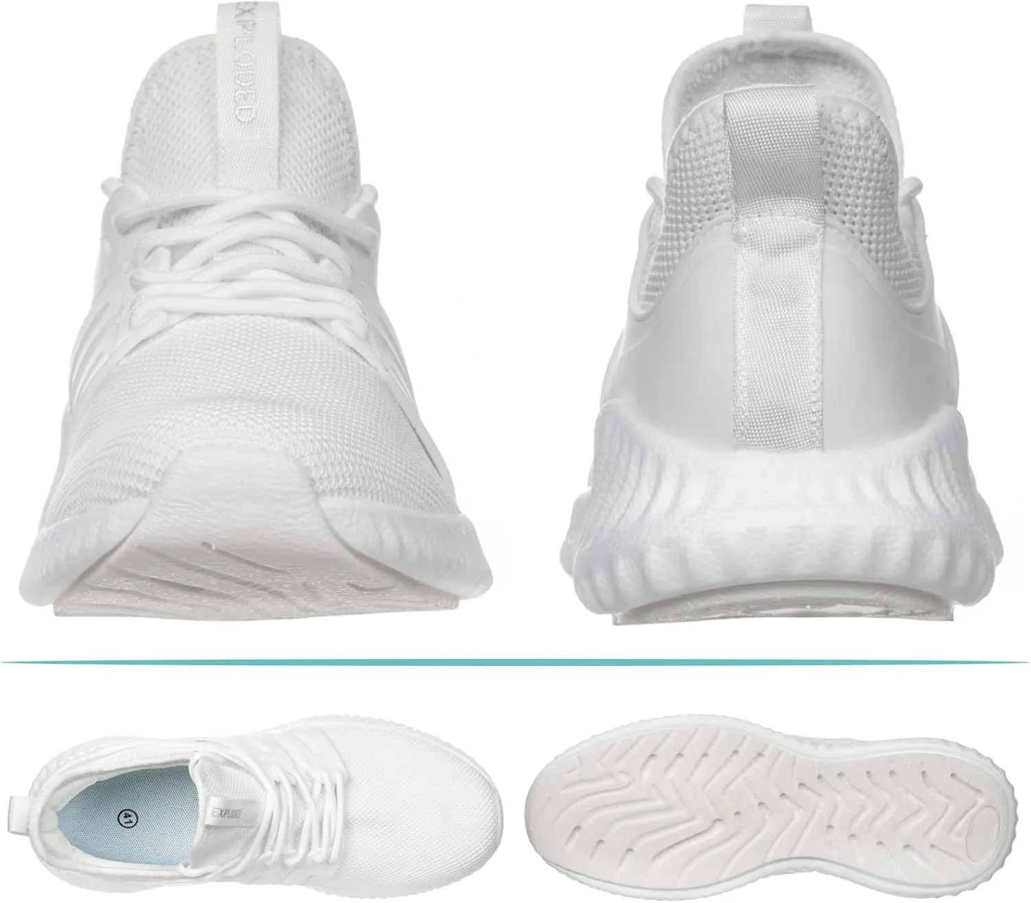 Mens Sneakers Walking Shoes - Memory Foam Athletic Tennis Running Workout Gym Ultra Lightweight Breathable Jogging Sports Shoes Slip on Casual Sneaker