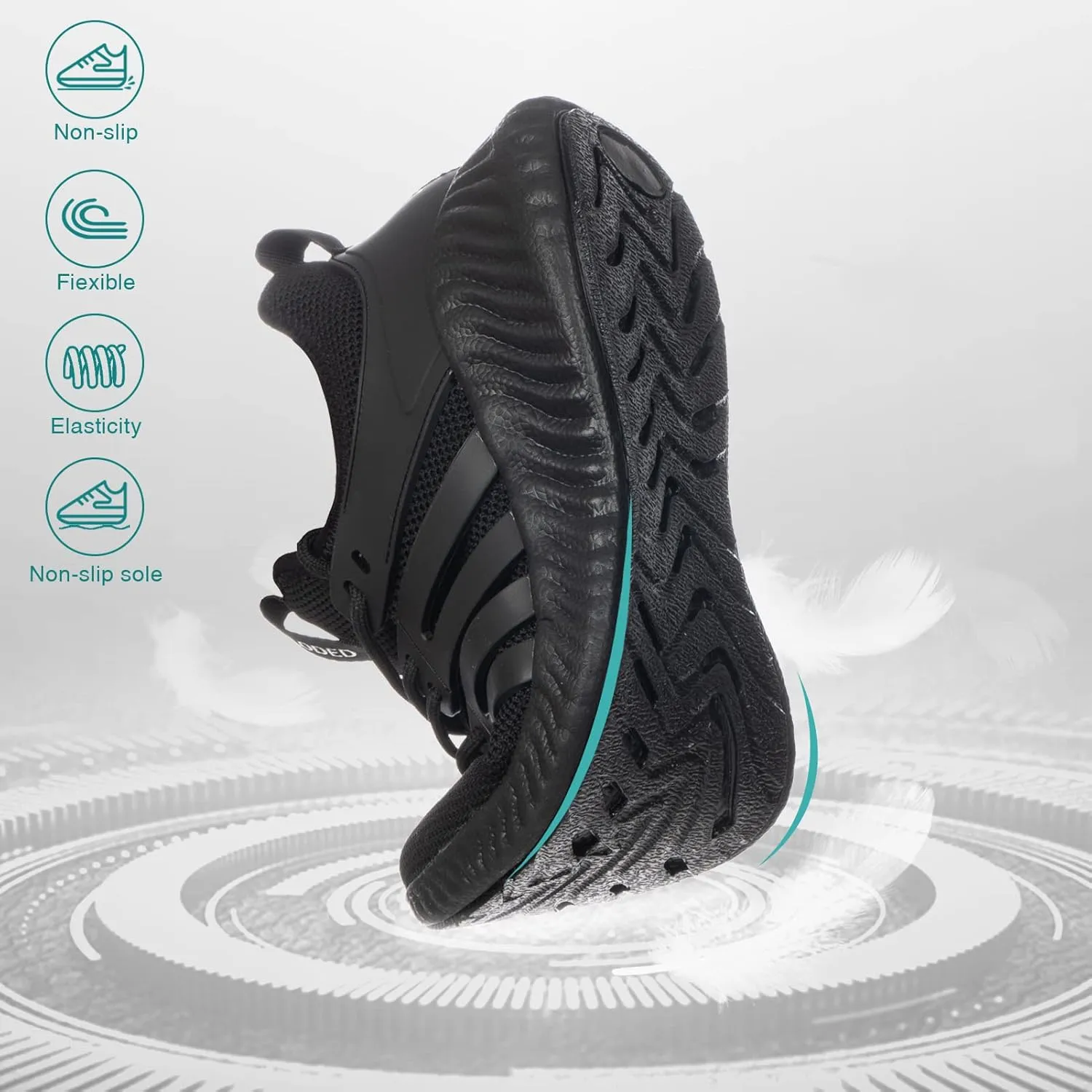 Mens Sneakers Walking Shoes - Memory Foam Athletic Tennis Running Workout Gym Ultra Lightweight Breathable Jogging Sports Shoes Slip on Casual Sneaker