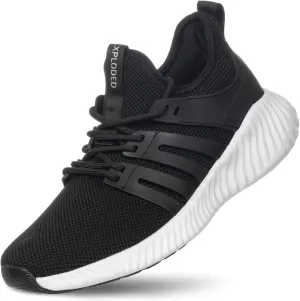 Mens Sneakers Walking Shoes - Memory Foam Athletic Tennis Running Workout Gym Ultra Lightweight Breathable Jogging Sports Shoes Slip on Casual Sneaker