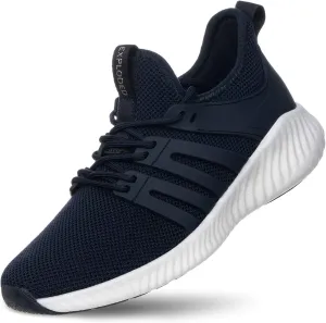 Mens Sneakers Walking Shoes - Memory Foam Athletic Tennis Running Workout Gym Ultra Lightweight Breathable Jogging Sports Shoes Slip on Casual Sneaker