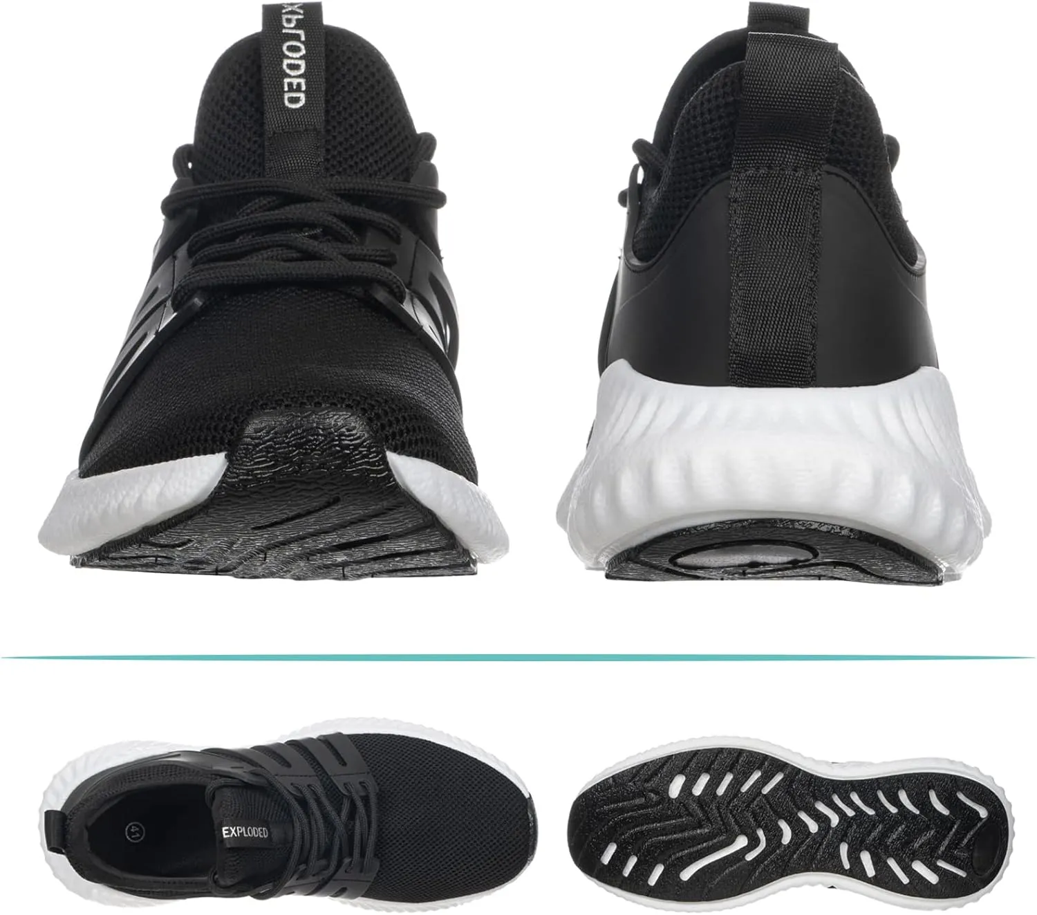 Mens Sneakers Walking Shoes - Memory Foam Athletic Tennis Running Workout Gym Ultra Lightweight Breathable Jogging Sports Shoes Slip on Casual Sneaker