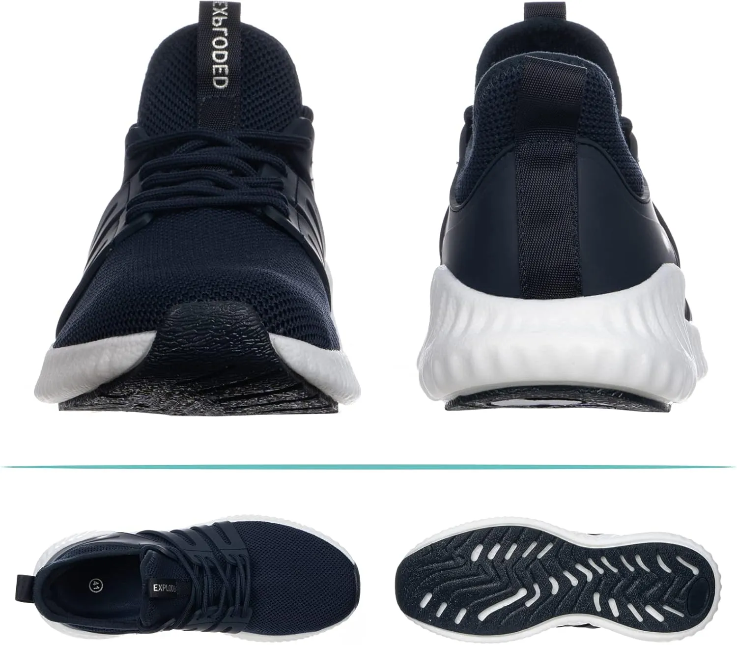 Mens Sneakers Walking Shoes - Memory Foam Athletic Tennis Running Workout Gym Ultra Lightweight Breathable Jogging Sports Shoes Slip on Casual Sneaker