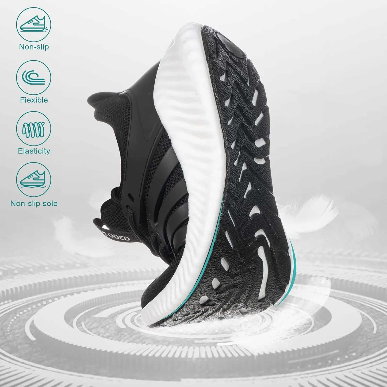 Mens Sneakers Walking Shoes - Memory Foam Athletic Tennis Running Workout Gym Ultra Lightweight Breathable Jogging Sports Shoes Slip on Casual Sneaker