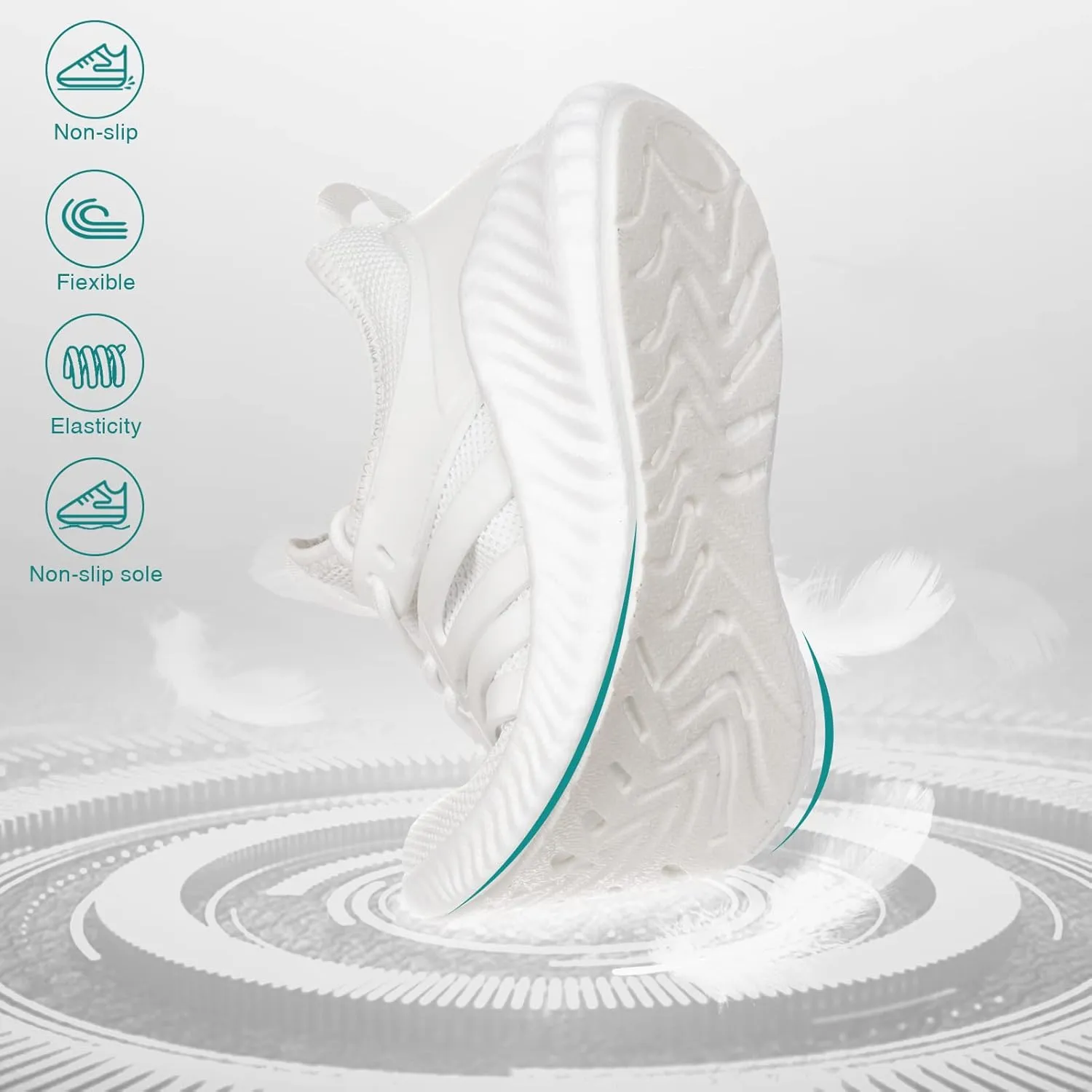 Mens Sneakers Walking Shoes - Memory Foam Athletic Tennis Running Workout Gym Ultra Lightweight Breathable Jogging Sports Shoes Slip on Casual Sneaker