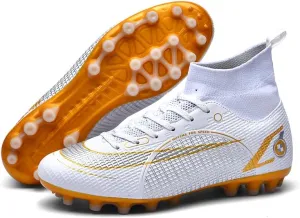 Men's Soccer Shoes High-Top Soccer Cleats Outdoor Breathable Athletic Professional Spikes Youth Boys Football Shoes Unisex