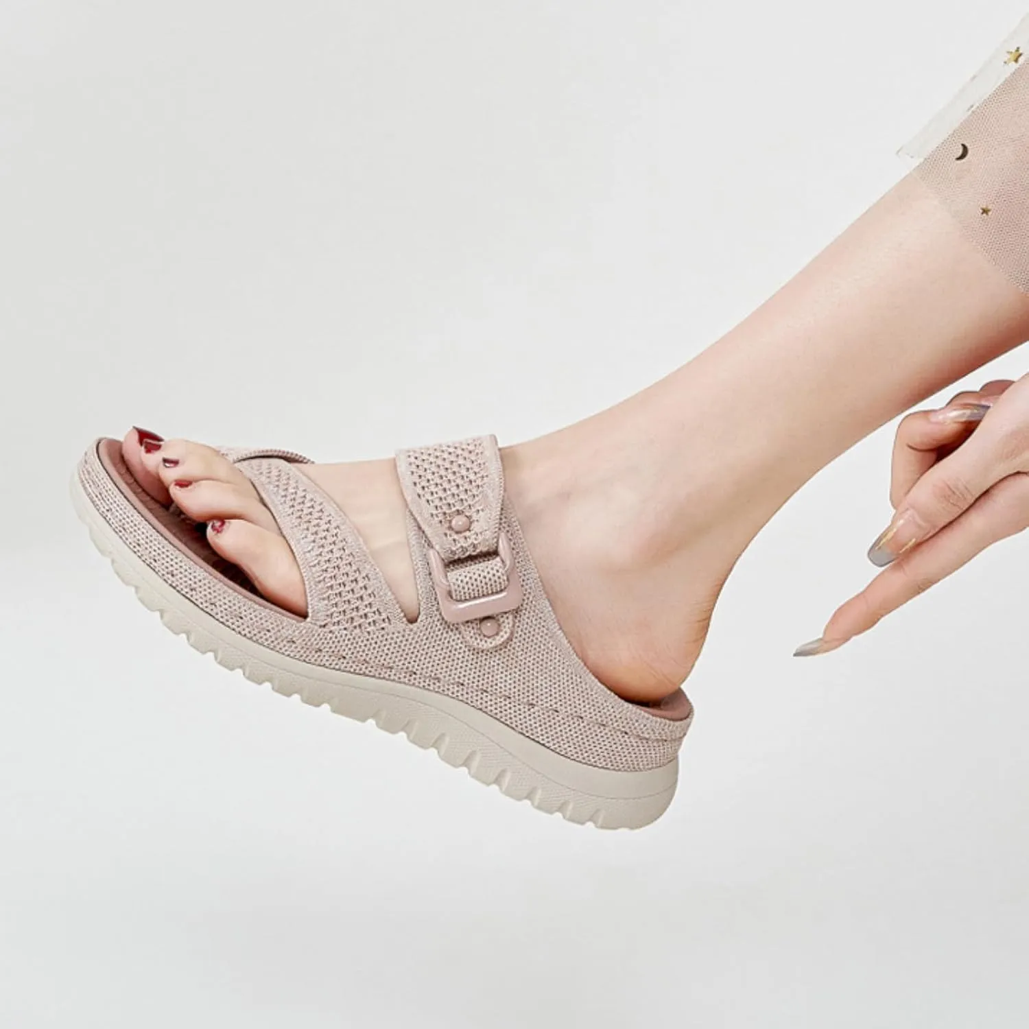 Mesh Flip Flops for Women, Women's Comfortable Breathable Mesh Flip Flops,Hollow Mesh Slide Sandals with Arch Support