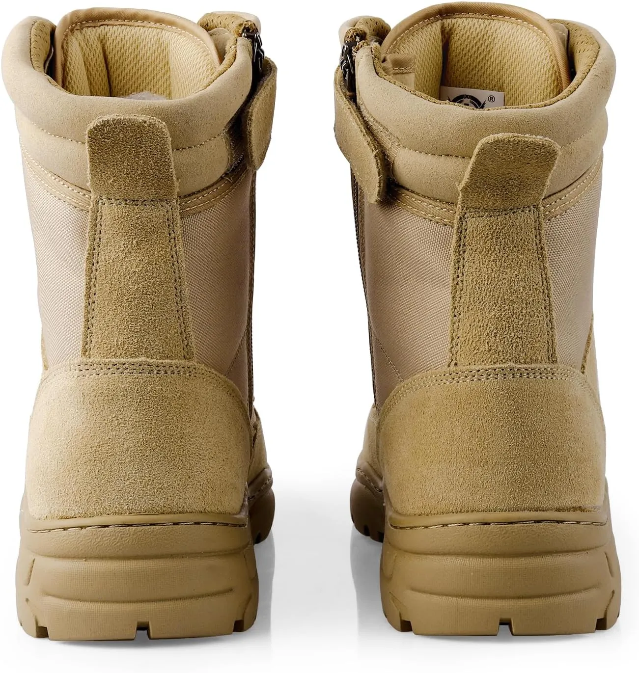 Military Tactical Combat Boots for Men Side Zipper Army Police Work Boots Anti-slip for Security Duty Desert