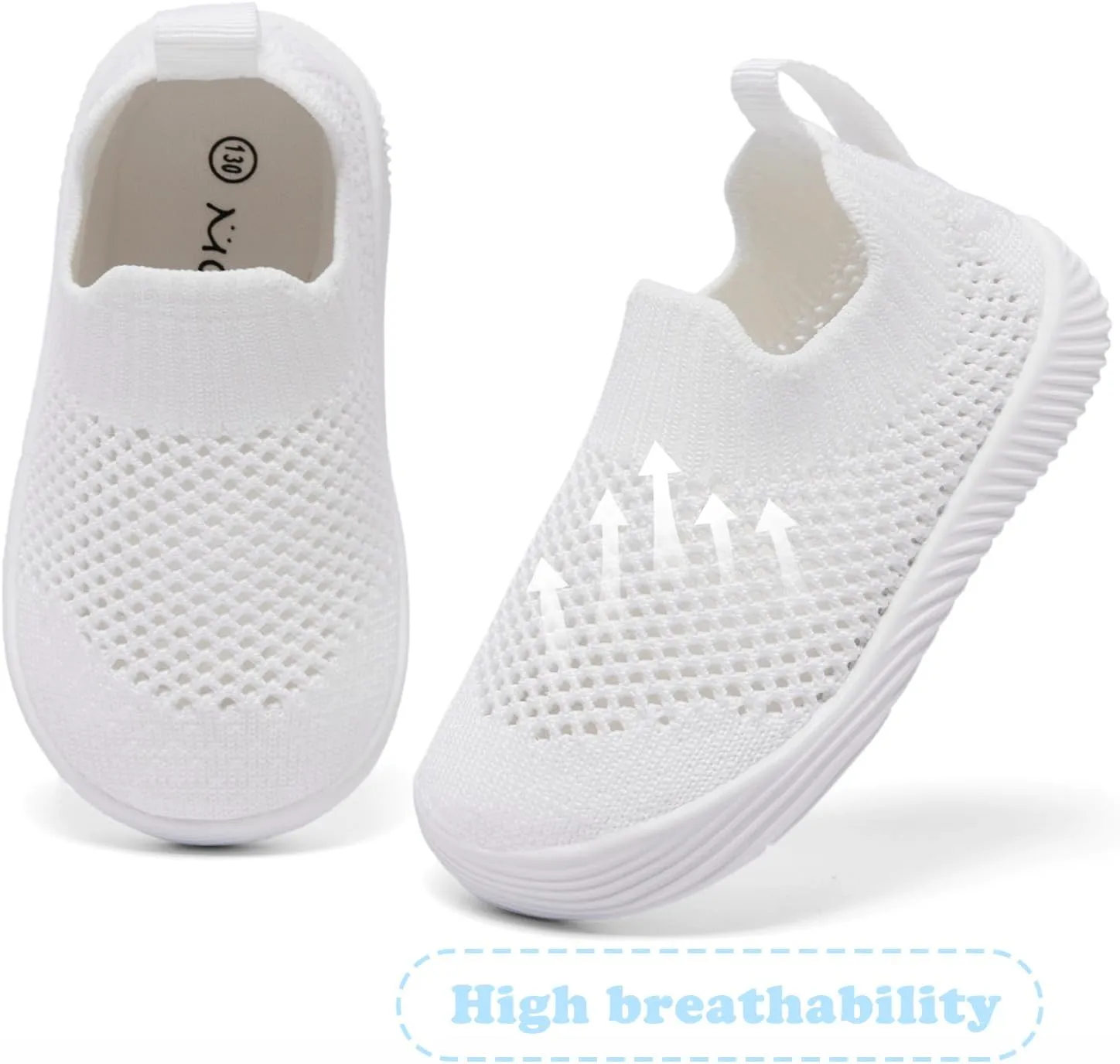 MORENDL Toddler Sandals Baby Walking Shoes Infant Slip On Water Shoes Boys Mesh Summer Sneakers Girls Tennis Shoes