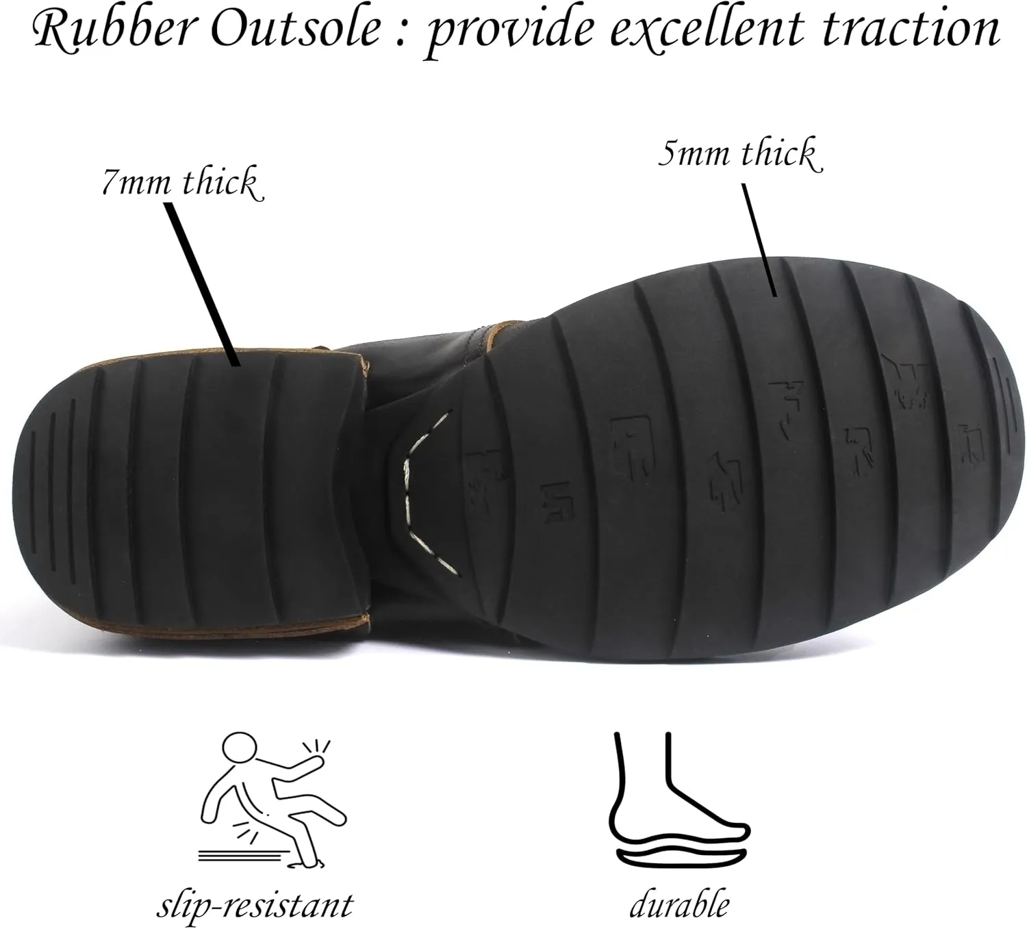 Motorcycle Boots Men Fashion Leather Ankle Chukka Boots Casual Riding Lace up Shoes AF001-3